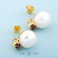 حلق لؤلؤ فضة عيار 925 6