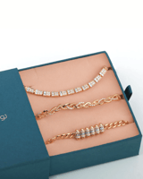 3 أساور مطلية بالذهب من لونسي