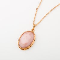 عقد ذهب عيار 21 أوبال وردي