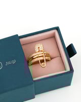 خاتم زركون تصميم ألماس ( الهبه )