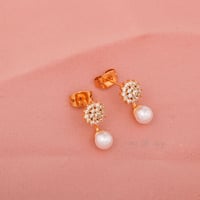 حلق زركون مطلي مميز