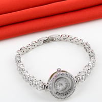 ساعة زركون نسائيه بسير فضي