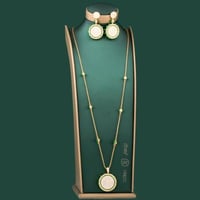 طقم مطلي بسلسال طويل