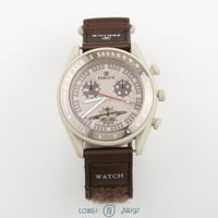 ساعة جلد تصميم اوميغا سواتش