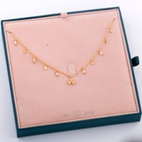 سلسال زركون ذهبي مطلي