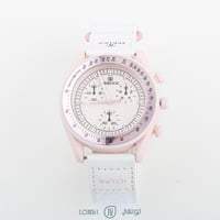 ساعة جلد تصميم اوميغا سواتش