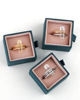 خاتم زركون تصميم ألماس ( الهبه )