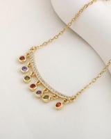 سلسال زركون ذهبي ملون