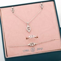 طقم بناتي فضة عيار 925