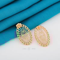 حلق مطلي تصميم ذهب