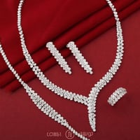 طقم فخم مصاغ من الفضة عيار 925