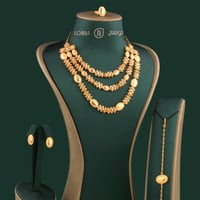 طقم مطلي ذهبي سبايك