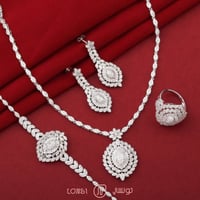 طقم فخم مصاغ من الفضة عيار 925