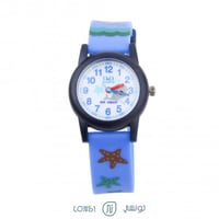 ساعة أطفال من الربل بلون أزرق