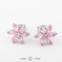 حلق تصميم ناعم فضة عيار 925