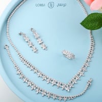 طقم فخم مصاغ من الفضة عيار 925