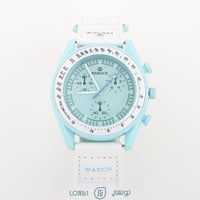 ساعة جلد تصميم اوميغا سواتش