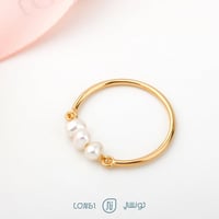 خاتم فضة ذهبي عيار 925