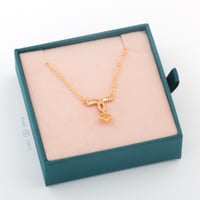 سلسال زركون ذهبي مطلي