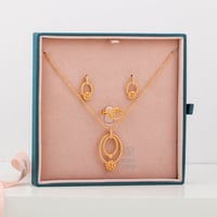 طقم مطلي زركون لازوردي