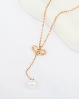 سلسال زركون ذهبي لؤلؤ