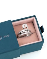 خاتم زركون تصميم ألماس ( الهبه )