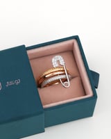 خاتم زركون تصميم ألماس ( الهبه )