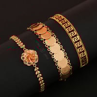 3 أساور مطلية