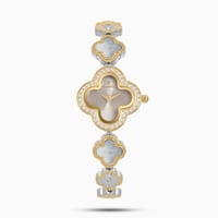 ساعة نسائيه بسير ذهبي وفضي