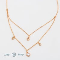 سلسال زركون ذهبي مطلي