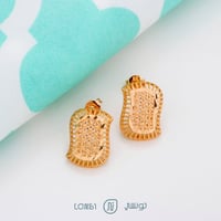 حلق مطلي تصميم ذهب