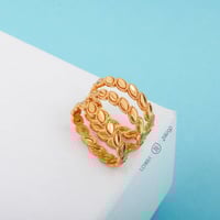 خاتم تريبل تصميم غصن الزيتون