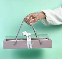 بوكس حلويات بغطاء شفاف مرتفع