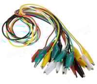 مجموعة أسلاك توصيل بمشابك التمساح (Alligator)