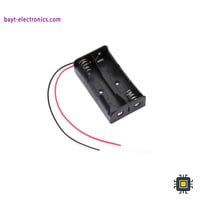 حامل بطاريتين 18650 بدون غطاء – صندوق خلايا مزدوج