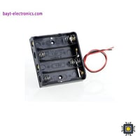 حامل بطاريات 4 × AA بدون غطاء – صندوق بطاريات مع أ...