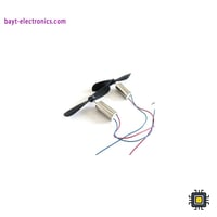 محرك تيار مستمر صغير مع مروحه – 3 فولت - 3.7 فولت