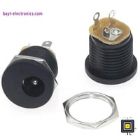 منفذ طاقة DC أنثى للتثبيت – قطر 5.5 × 2.1 مم