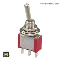 مفتاح تبديل كهربائي ON/ON – SPDT معدني – 3 أطراف