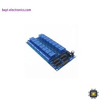 ريليه 16 قناة بجهد تشغيل 5 فولت مع عزل ضوئي وتغذية...