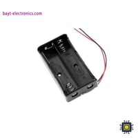 حامل بطاريتين 18650 بدون غطاء – صندوق خلايا مزدوج