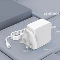 محول طاقة Raspberry Pi 5 – قدرة 45 واط مع كابل USB...