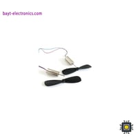 محرك تيار مستمر صغير مع مروحه – 3 فولت - 3.7 فولت