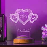 أبجورة قلوب - ابجورة مضيئة بالاسم مناسبة كهدية لعي...