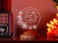 أبجورة زهرة - أبجورة مضيئة بالاسم مناسبة كهدية للح...