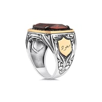 خاتم النجد - خاتم رجالي بالاسم فضة عيار 925 بحجز ز...