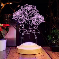 أبجورة ورد جوري - أبجورة مضيئة بالاسم مناسبة كهدية...