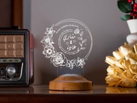 أبجورة زهرة - أبجورة مضيئة بالاسم مناسبة كهدية للح...