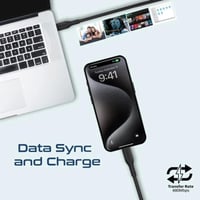 مجموعة كيابل USB-C™ ثلاثية بقوة 60 واط، بأطوال متع...