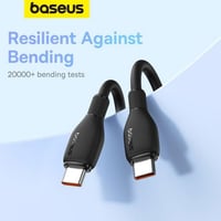 بيسوس - كيبل تايب سي الي تايب سي بطول 1.2 متر بقوة...